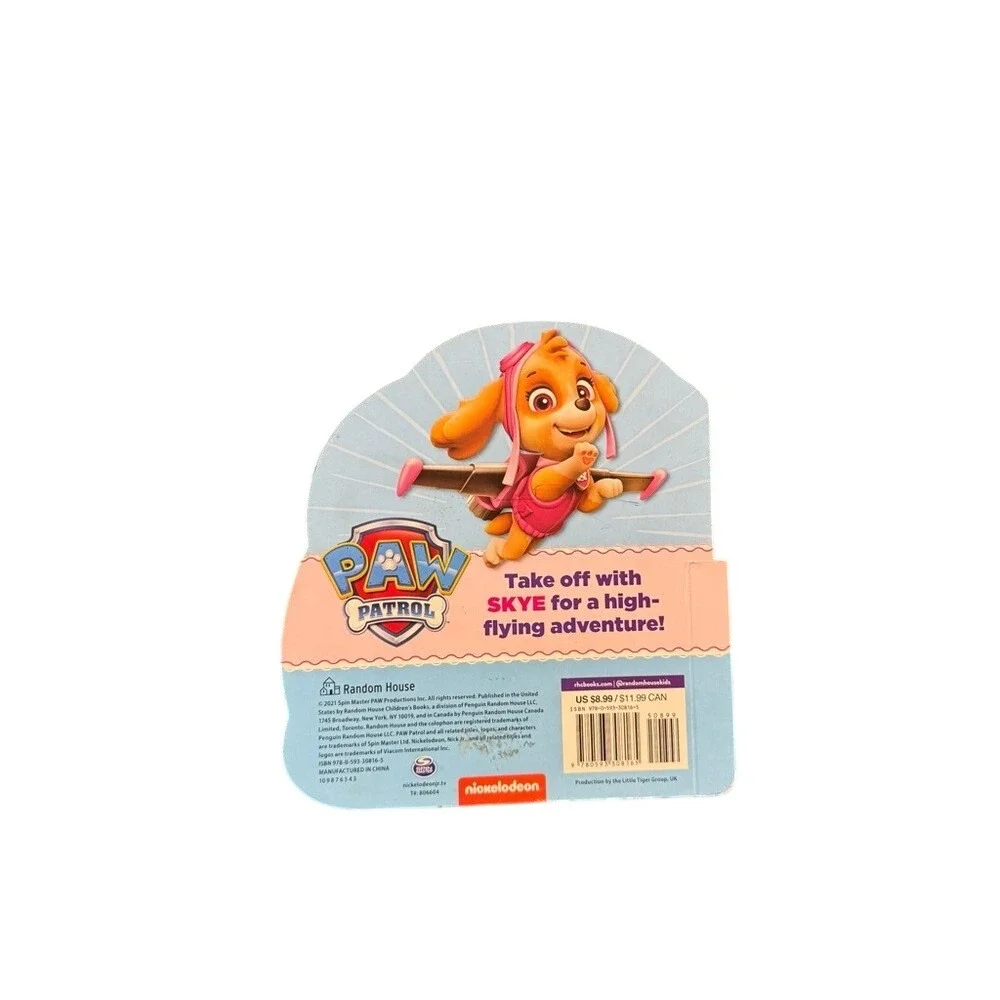 Paw Patrol Skye Time to Fly Shaped Board Book Nickelodeon Random House Blue Pink